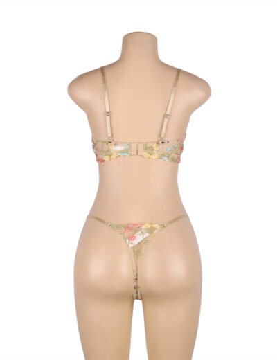 Floral Embroidered Lingerie Set - Image 2