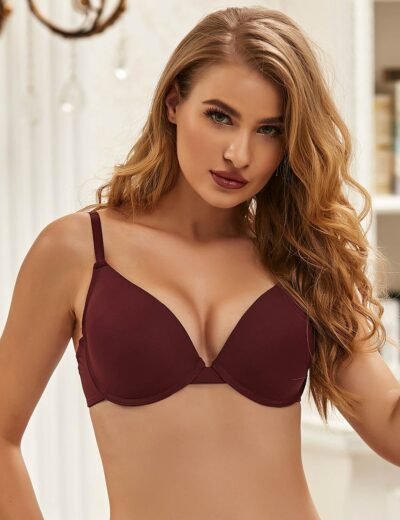 Women's Burgundy Bra