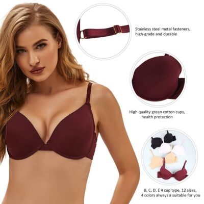 Women's Burgundy Bra - Image 3