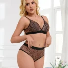 Sexy Leopard Print Mesh Bra