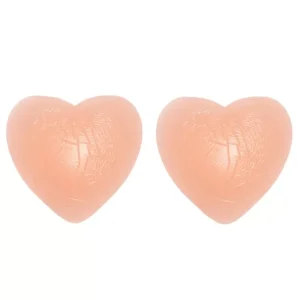 Nude heart shape silicone nipple covers for strapless dresses