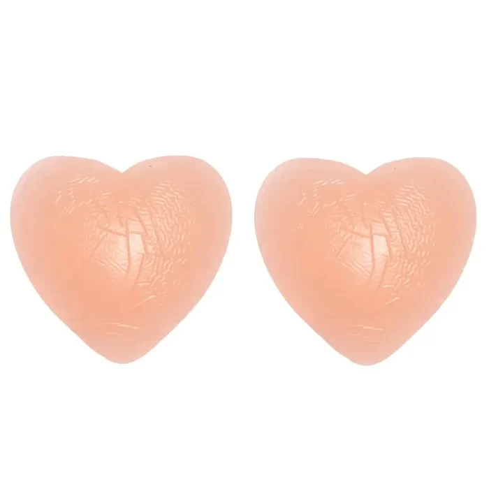 Nude heart shape silicone nipple covers for strapless dresses